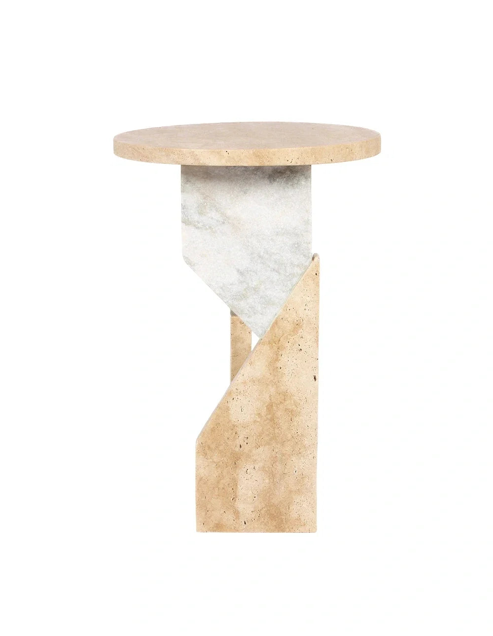 Snazzy - Travertine, Muwnstone | Side Table