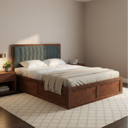 Minicoy King Size Storage Bed (Charcoal Grey)