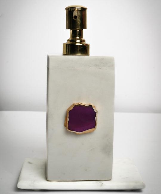 Agate with Marble Soap Dispenser For Bathroom