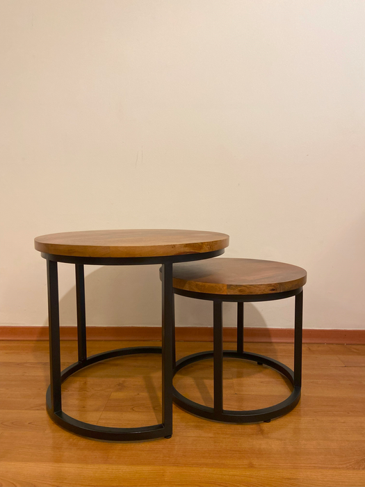 Wooden Set of 2 Nesting Tables