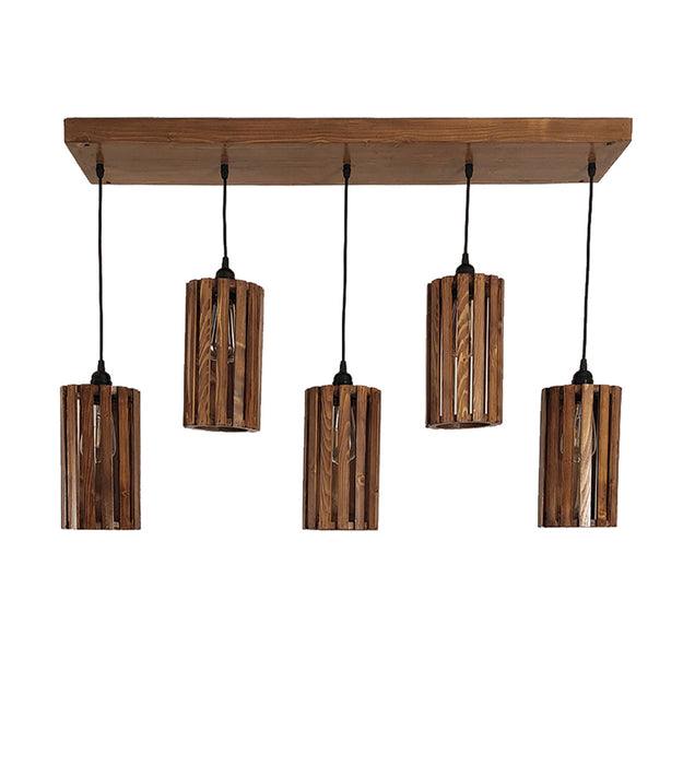 Casa Wooden 5 Series Hanging Light for Home Decor | Pendant Lamp