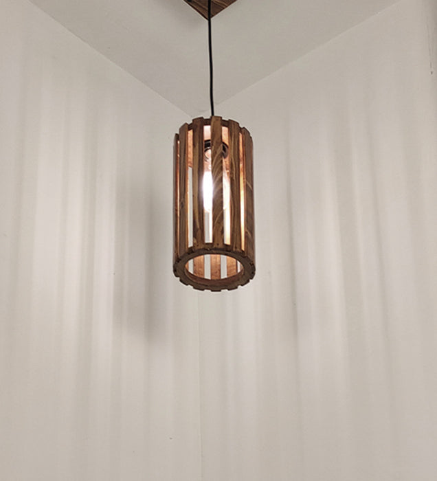 Casa Wooden Single Hanging Light for Dining | Ceiling Pendant Lamp