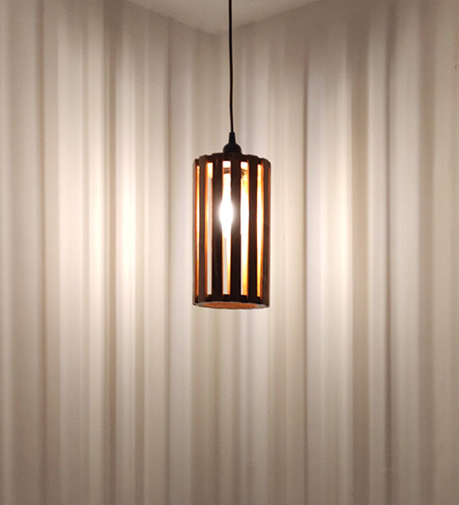 Casa Wooden Single Hanging Light for Dining | Ceiling Pendant Lamp