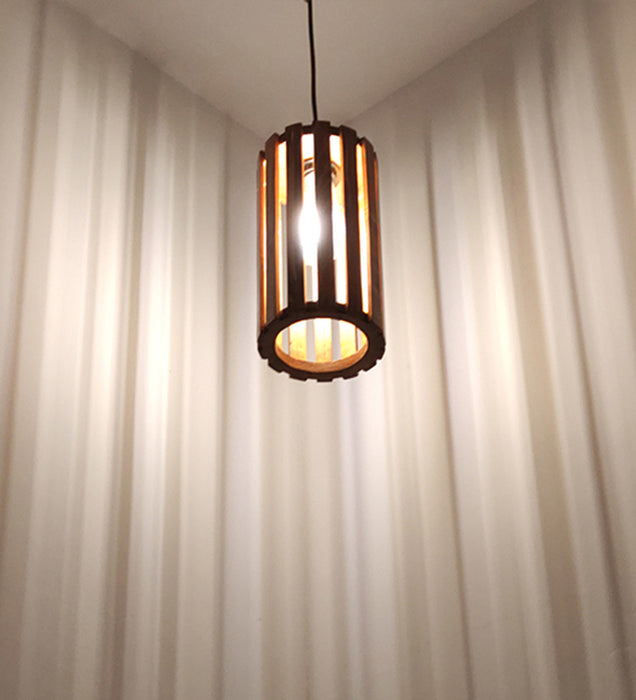 Casa Wooden Single Hanging Light for Dining | Ceiling Pendant Lamp