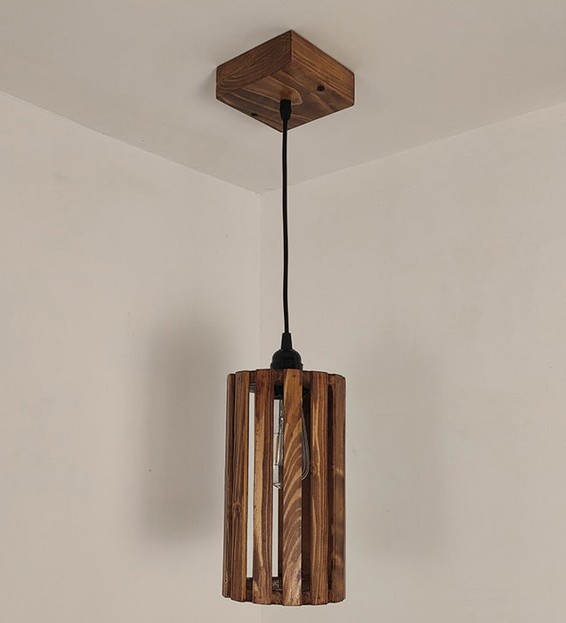 Casa Wooden Single Hanging Light for Dining | Ceiling Pendant Lamp