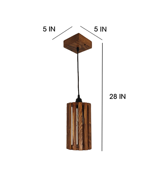 Casa Wooden Single Hanging Light for Dining | Ceiling Pendant Lamp