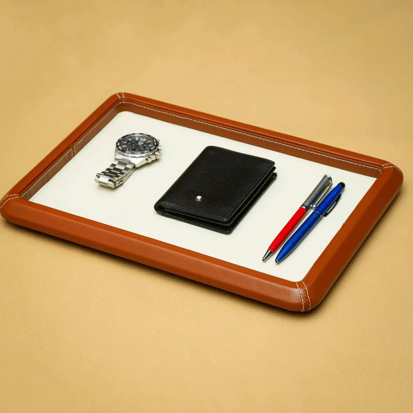 Sorrel Dual-Tone Leather Multipurpose Tray