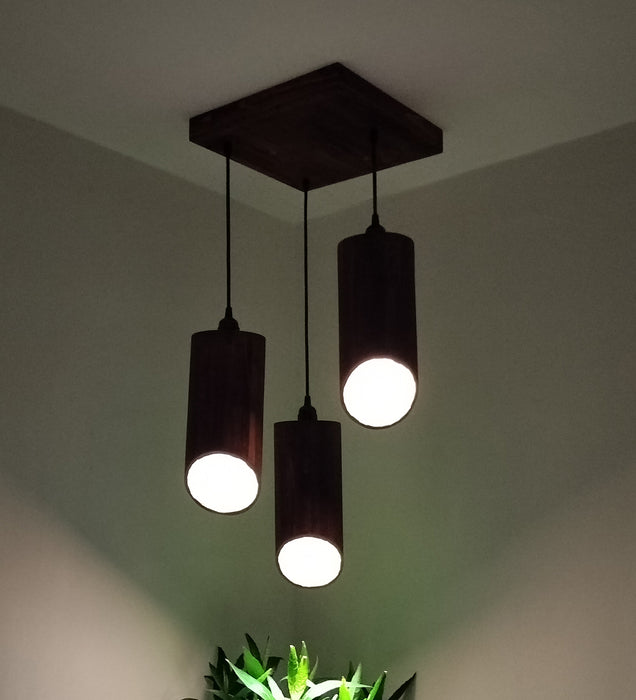 Cedar Brown Cluster Hanging Light & Pendant for Dining | Ceiling Lamp