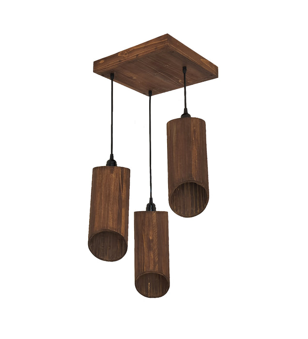 Cedar Brown Cluster Hanging Light & Pendant for Dining | Ceiling Lamp