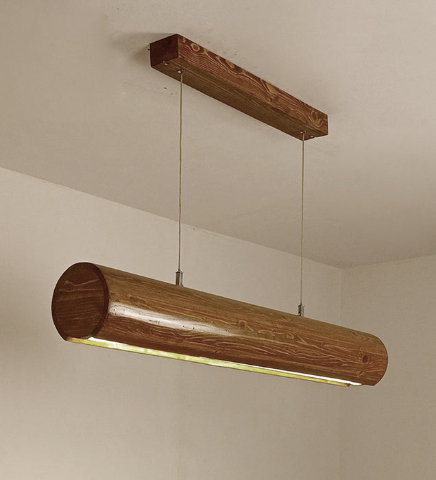 Cedar Brown Wooden Led Hanging Lamp for Home Decor | Pendant Lights