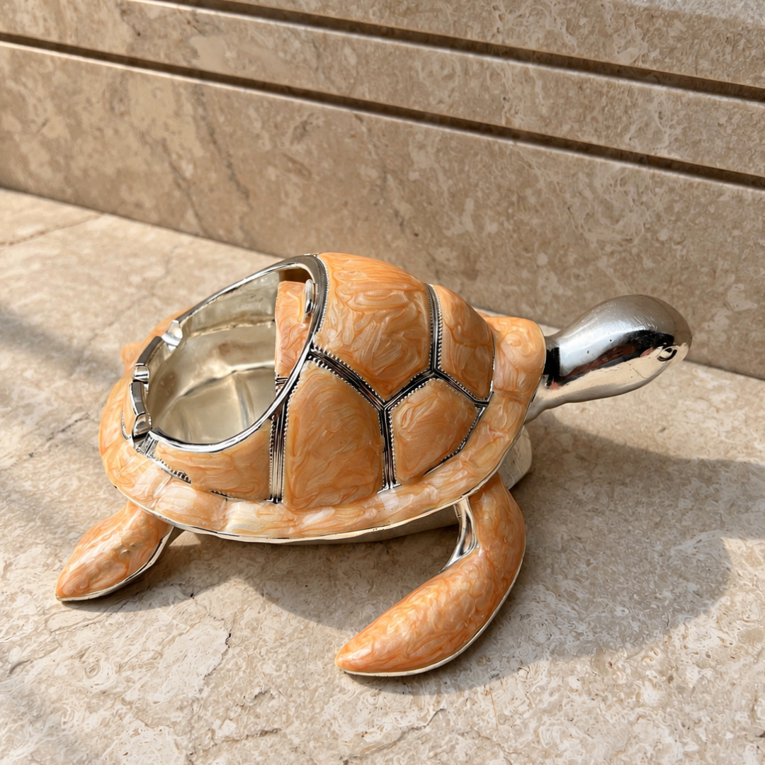 Silver Plated Ash Tray Turtle
