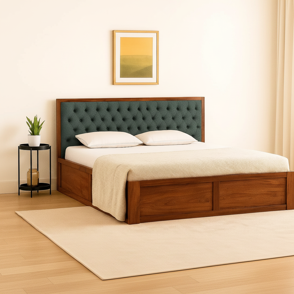 Minicoy King Size Storage Bed (Charcoal Grey)