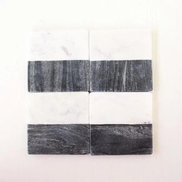 Half And Half Coasters | Marble