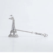 Pure Silver Plated Brass Giraffe Candle Snuffer Gift Set In Luxury Velvet Box