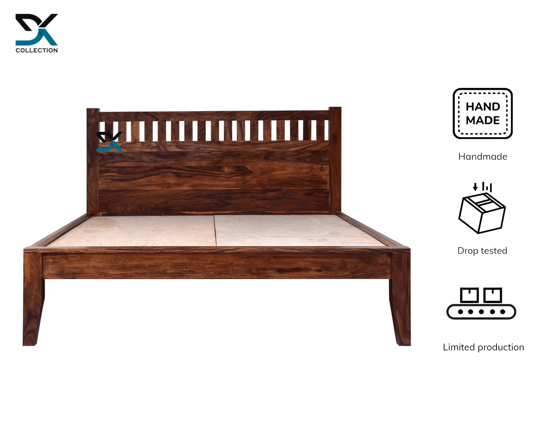 Ajanta Solid Sheesham Wood Queen Size Bed | Wooden Bed