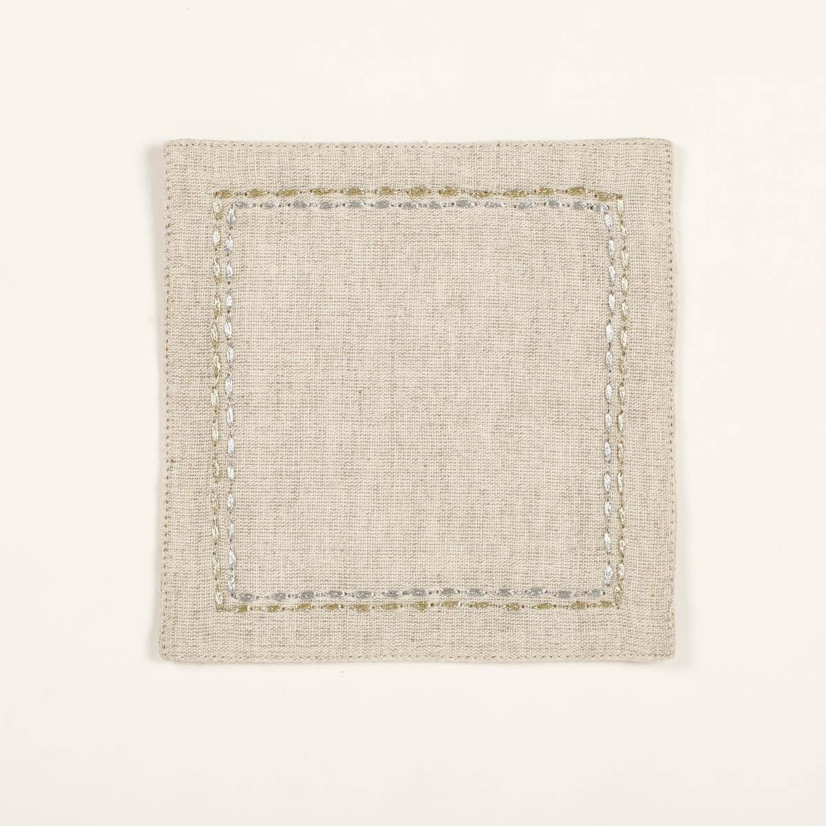 Lurex Embroidered Cocktail Napkins Set Of 6