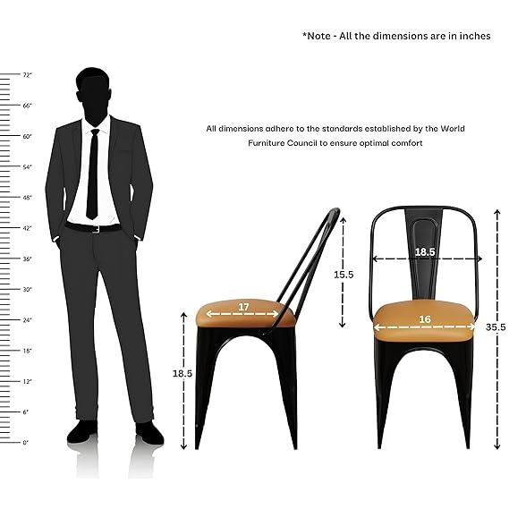 Penny Metal Chair (Wooden Seat)