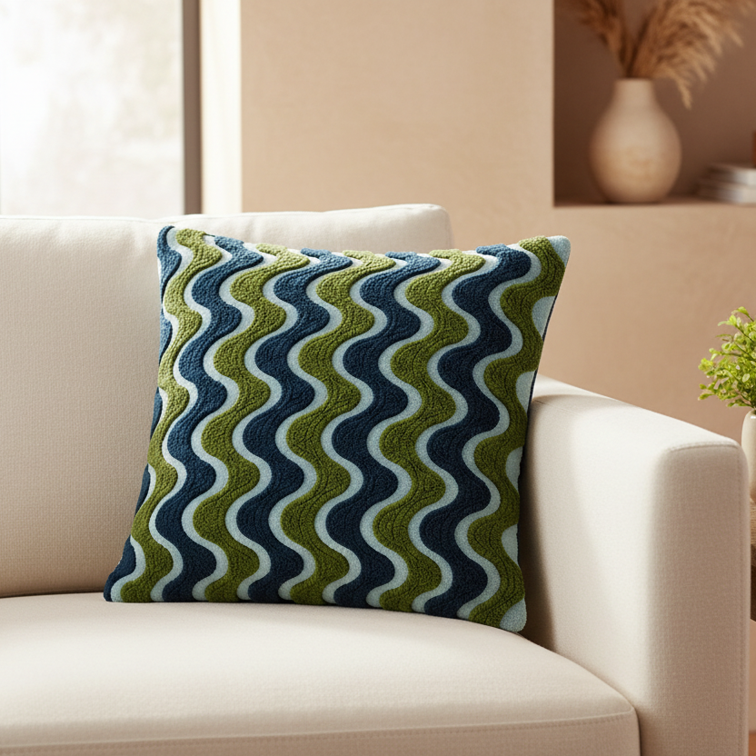 Milky Wave Cushion Cover