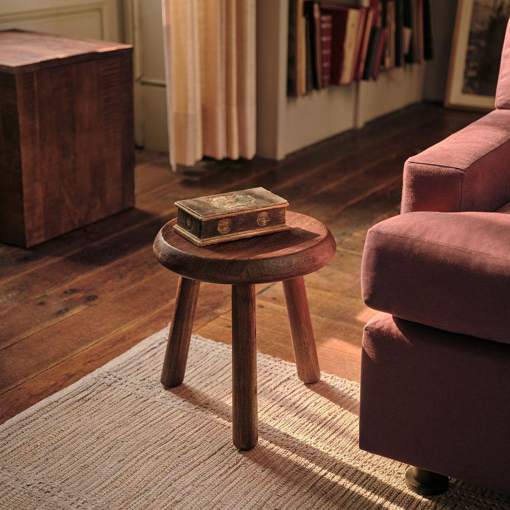 Lime Premium Mango Wood End Table | Sofa Side Table for Living Room