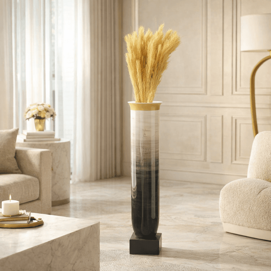 Coop Brushed Slate Vase With Vase