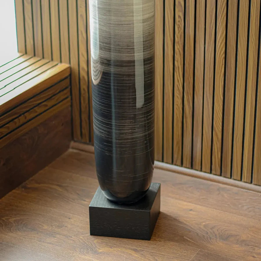 Coop Brushed Slate Vase With Vase