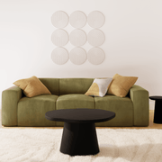 Crater Round Coffee Table | Solid Mango Wood Center Table for Living Room | Tea Table