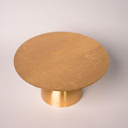 Pure Brass Cake Stand – Laser-Etched Peony Flower Design | Luxury Dessert Stand for Weddings, Festive Hosting & Home Décor