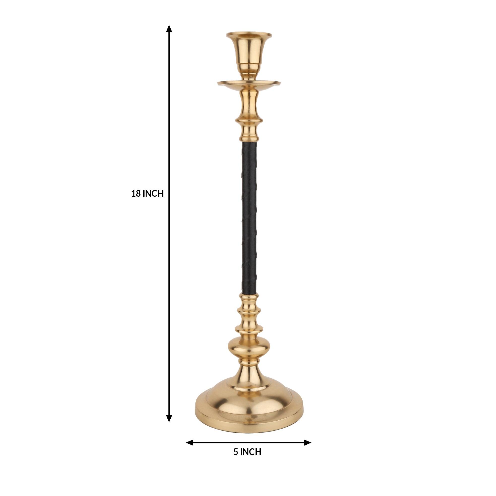 Leather Luxe Candle Holder Large Size