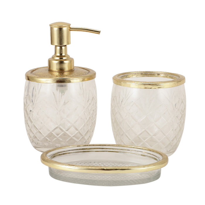 Astrid Crystal Cut Bathroom Set