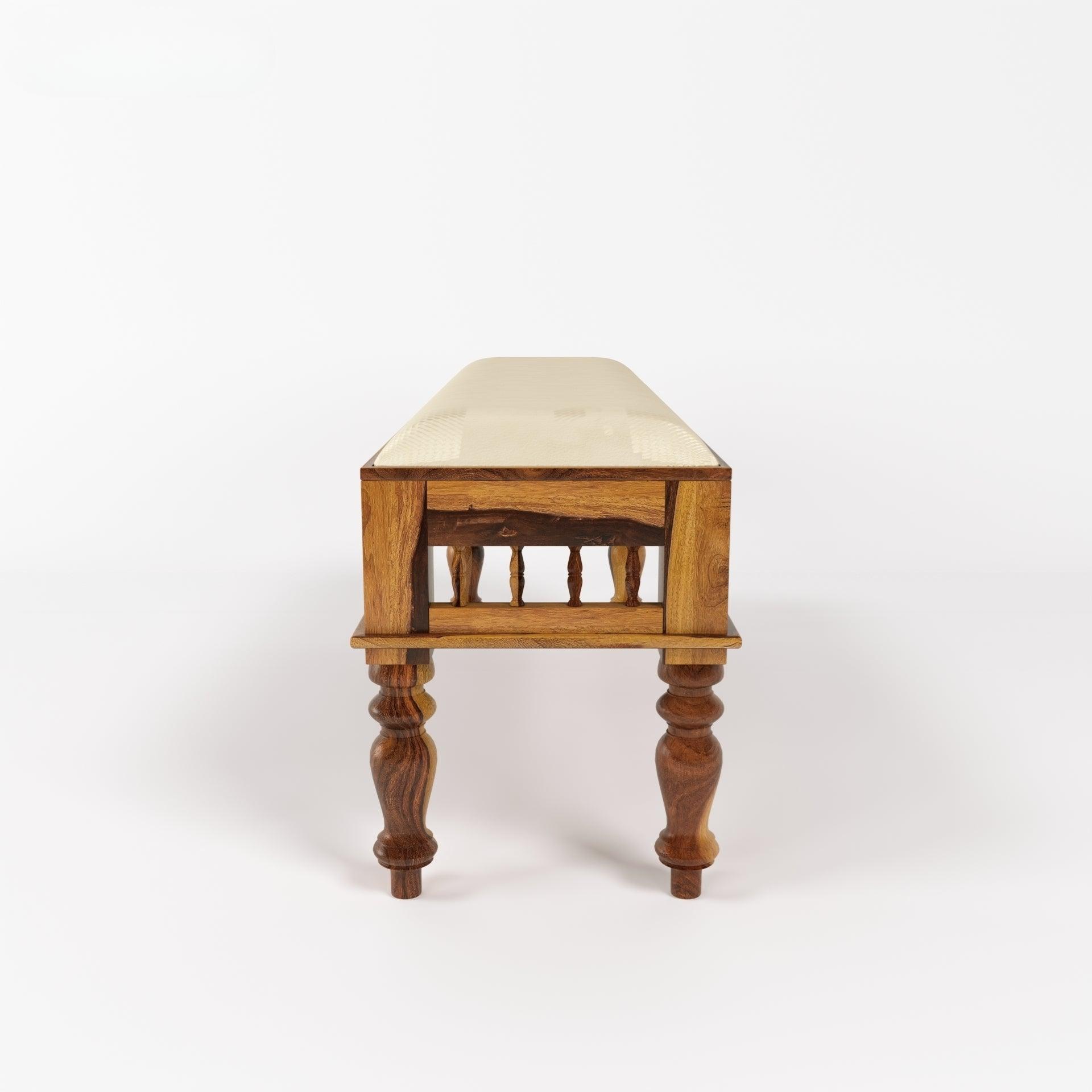 Rinika Bench | Decorative Siting for Living Room | Sheesham Wood Furniture