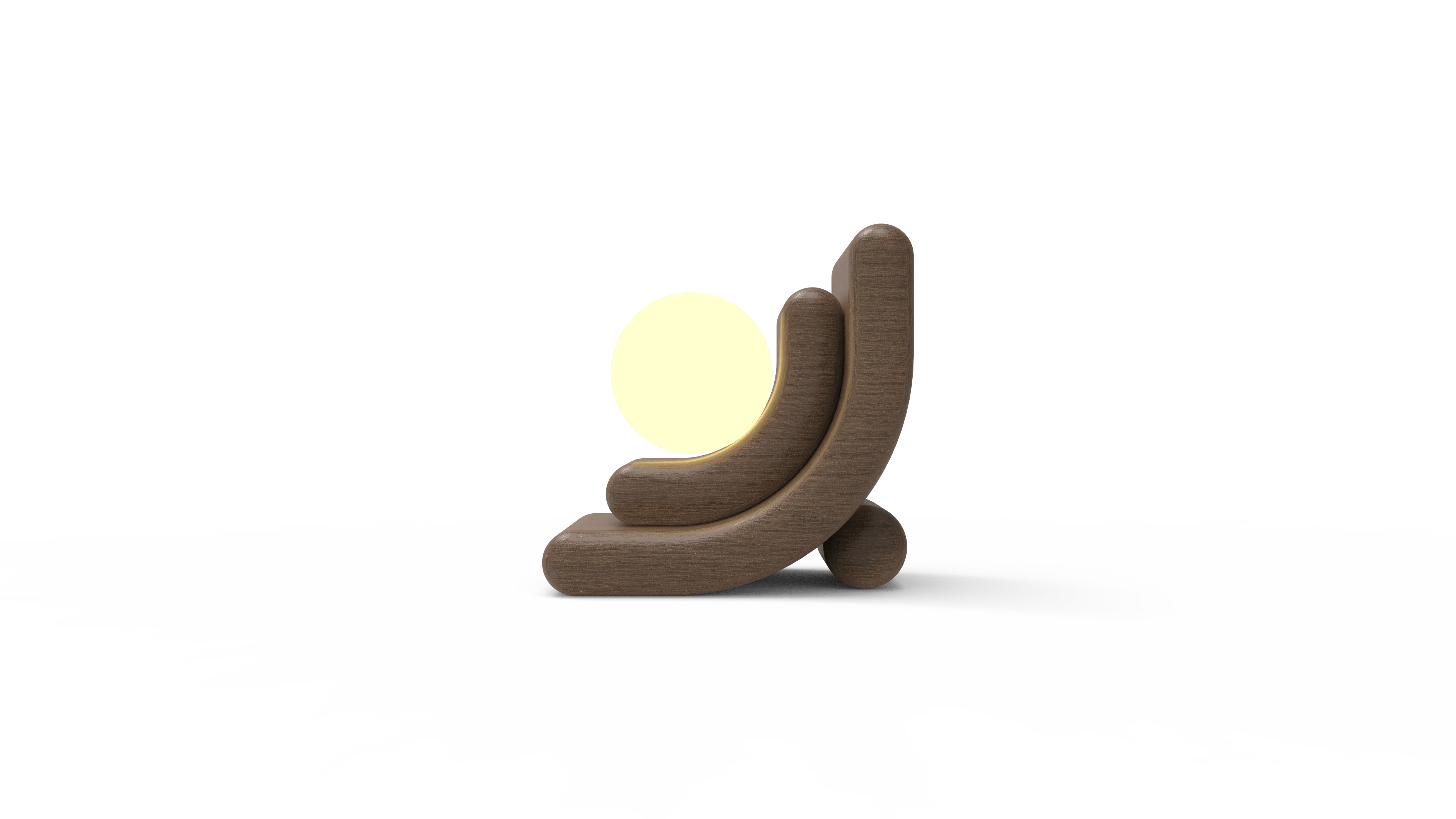 Sculptural Solid Wood Table Lamp | Designer Curved Lamp with Warm Glow for Living Room & Bedroom