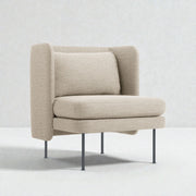 Blonde Metal Legs Armchair