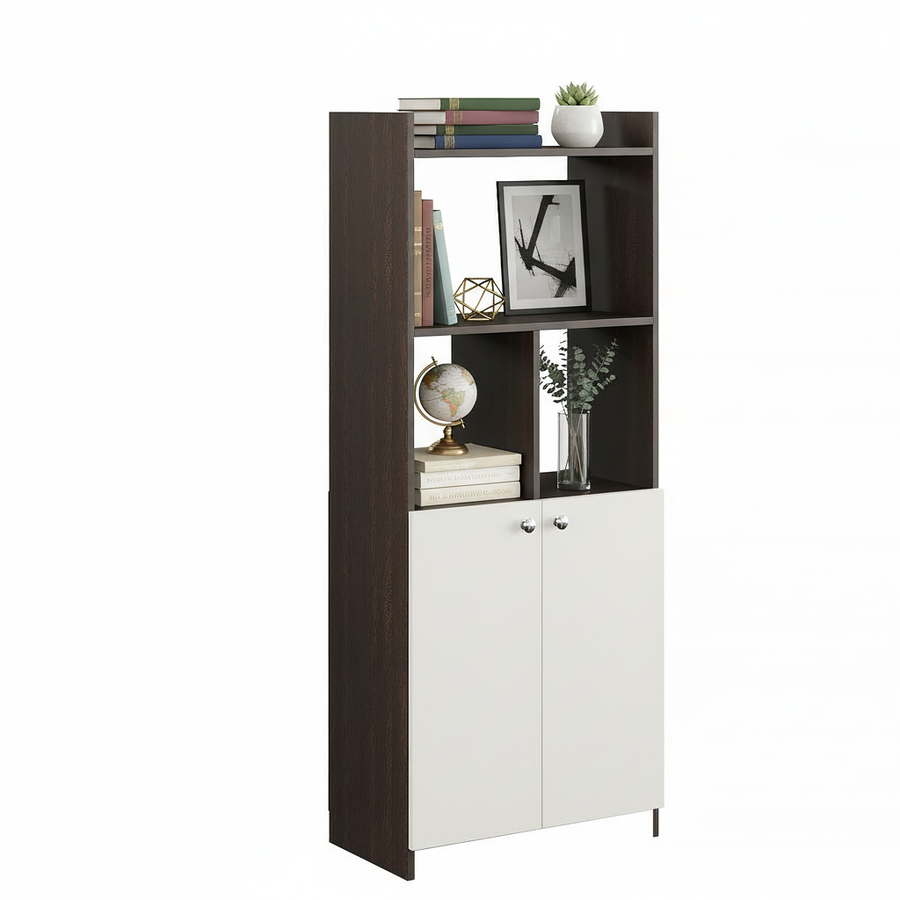 Bookshelf with Doors and Storage Cabinet - Prizm
