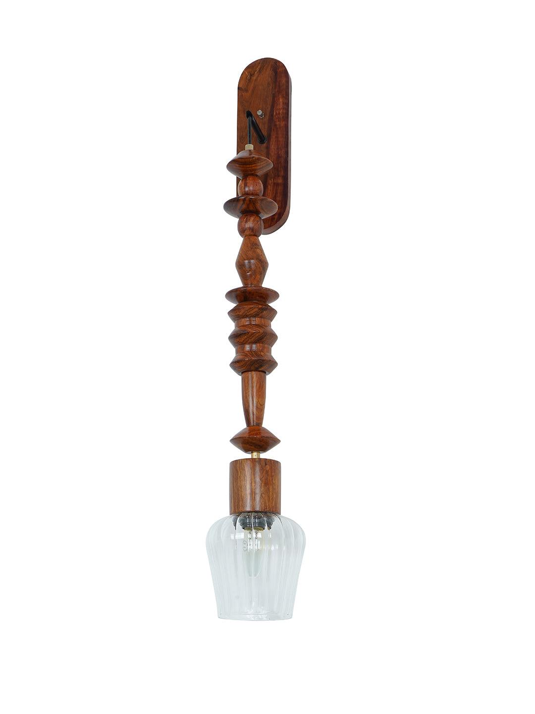Long Geometric Wooden Bead Wall Lamp/Pendant Light