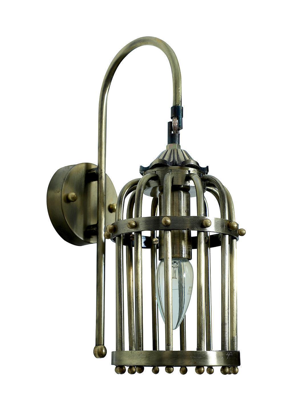 Antique Birdcage Wall Sconce