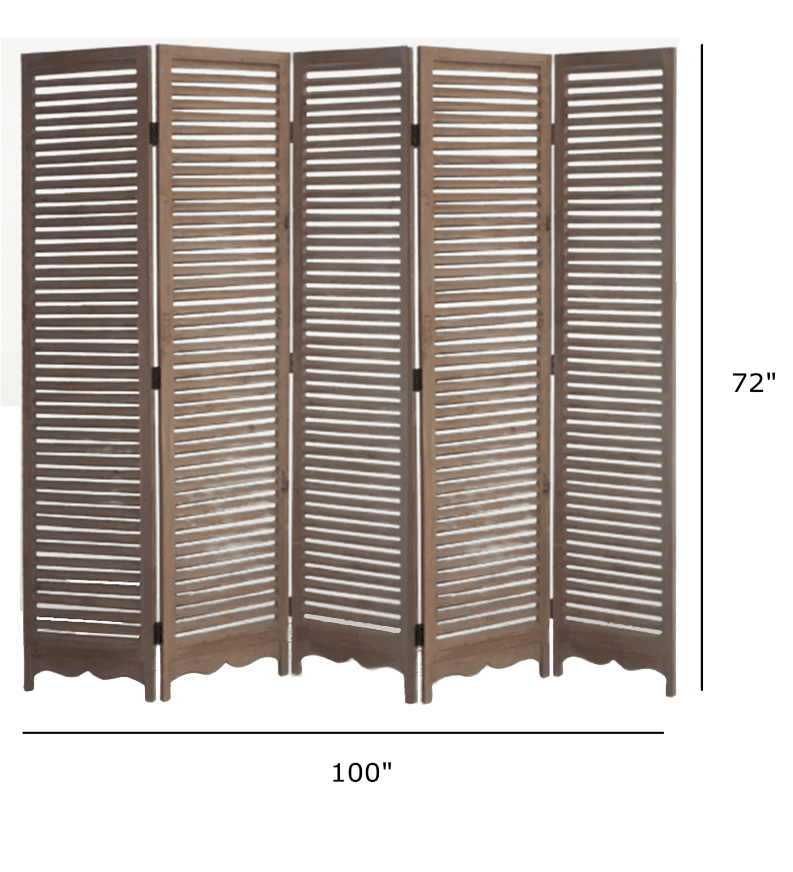 MDF Jali & Mango Wood Room Separator in Folding Style