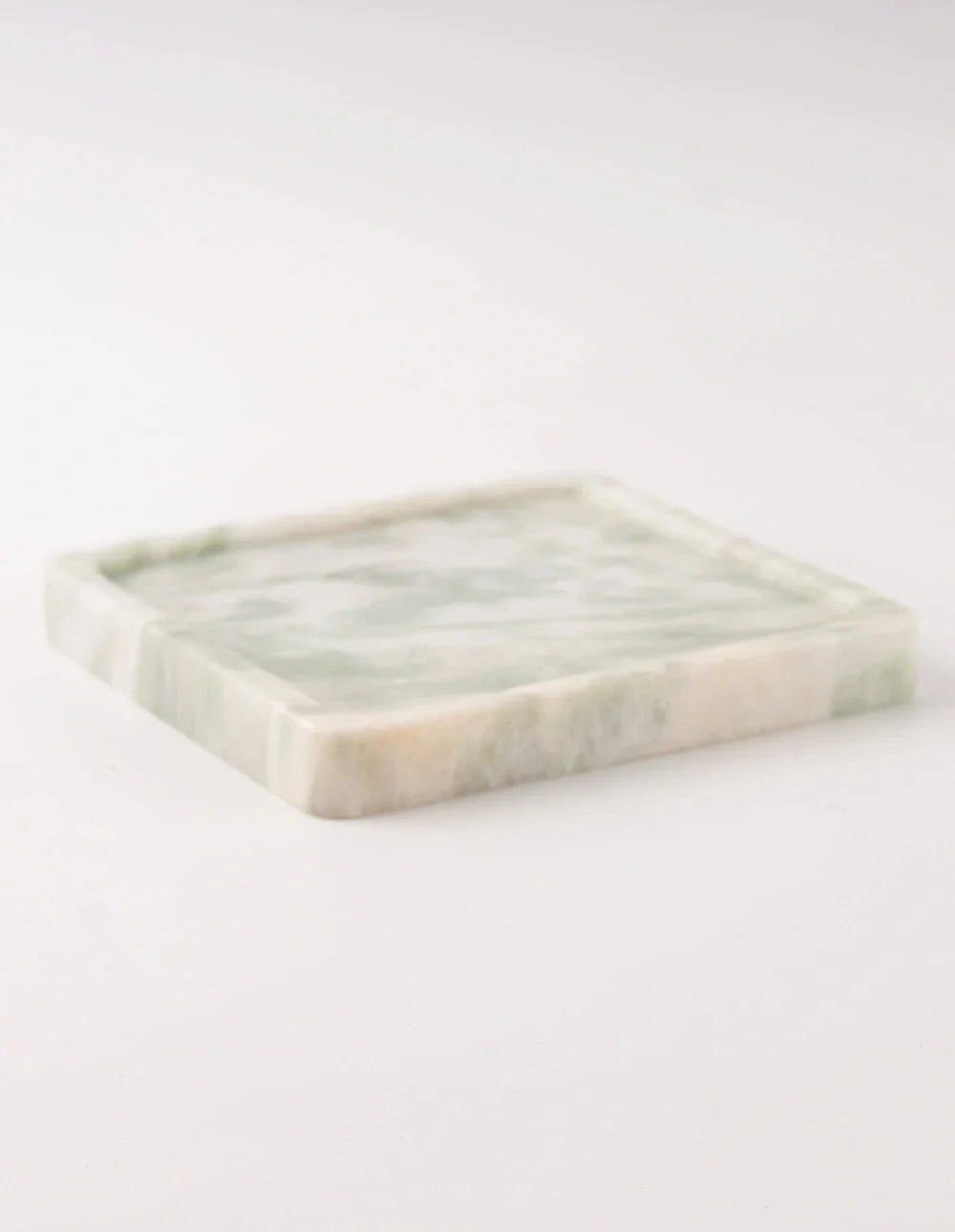 Form Marble Tray - White & Green