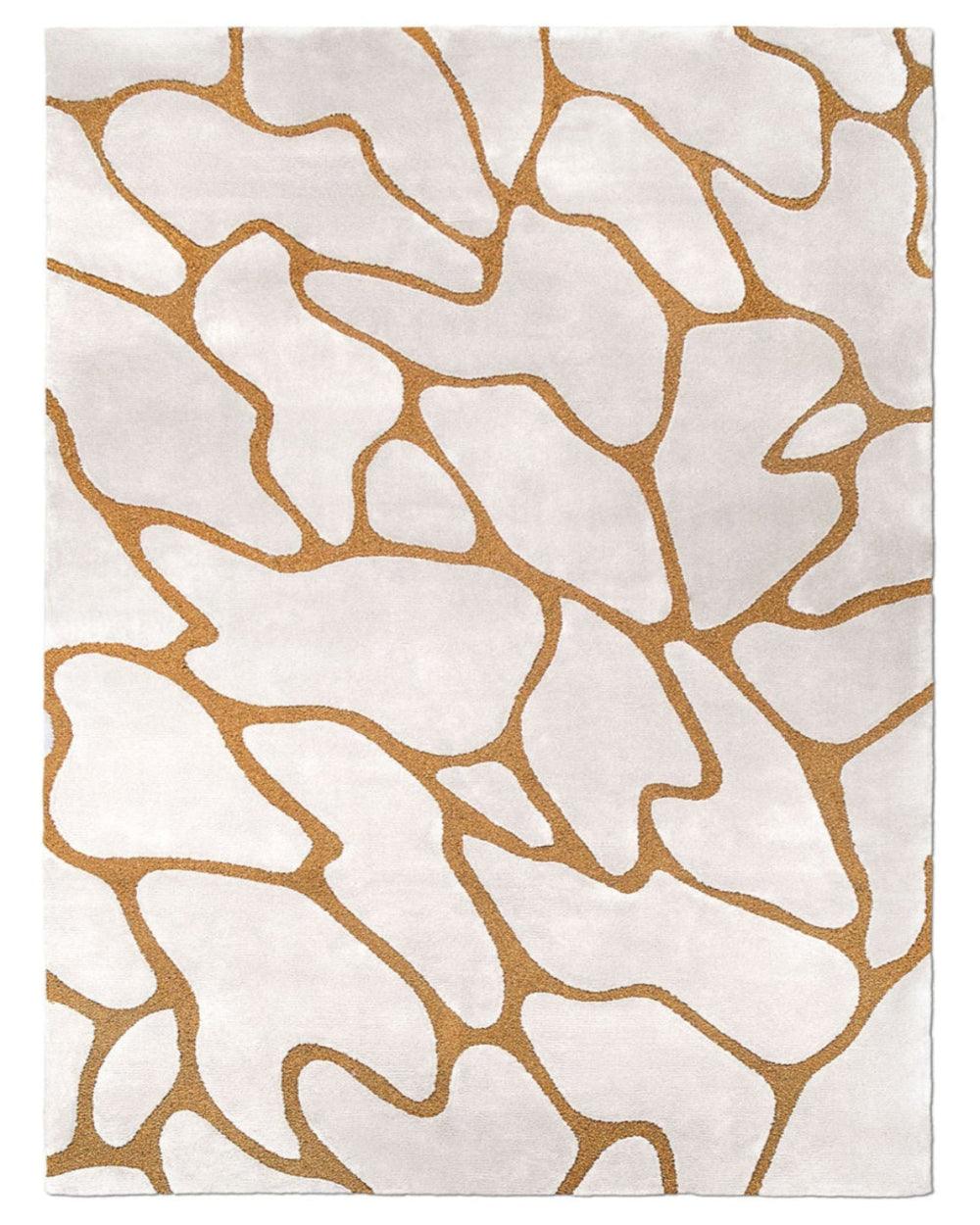 Golden Stream Handcrafted Artistic Rug – 100% Wool