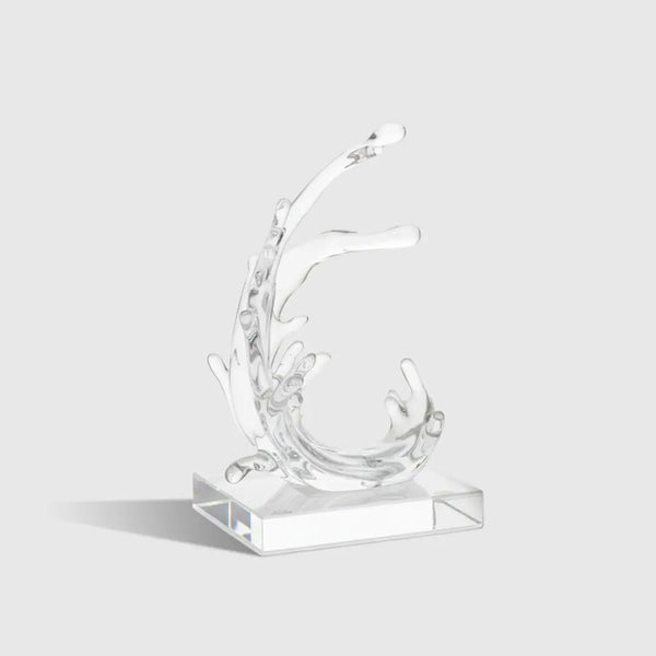 Designer Water Splashing Sculpture | Modern Crystal & Resin Luxury Home Decor Item