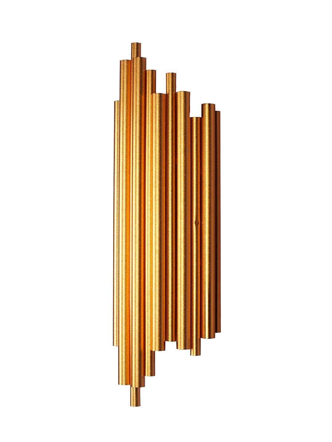 Modern Creative Gold Flute Tubes Up-Down 20 Inch 2-Light Steel Wall Lamp