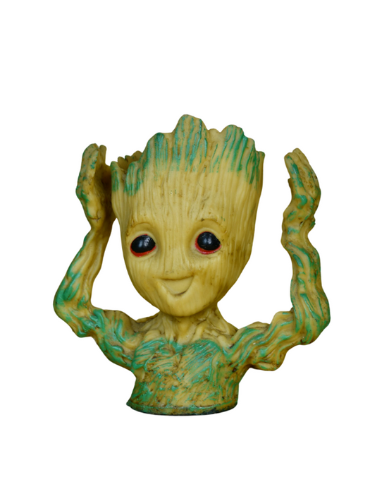 Groot Figurine Planter with Hands Up |  Artisan Home Decor & Functional Design