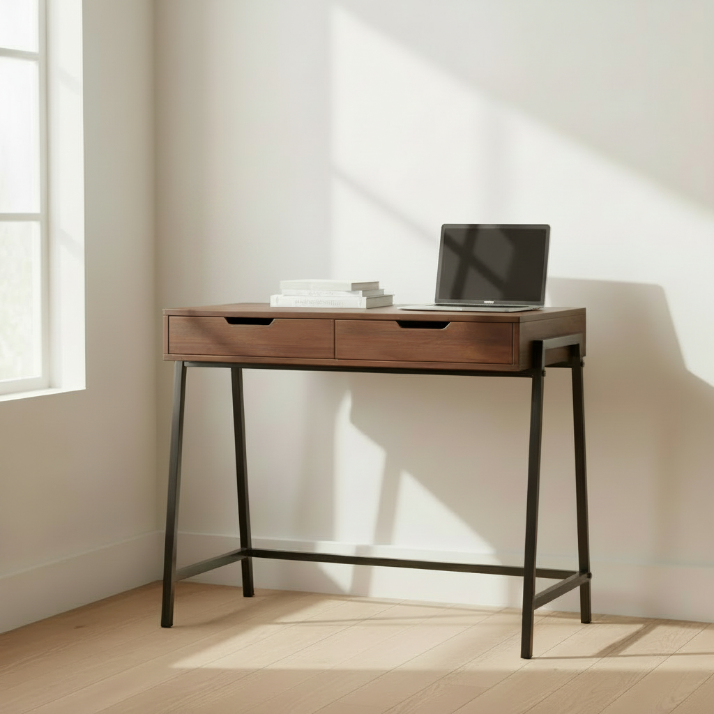 Penny Acacia Wood Study Table with Drawer | Office Table