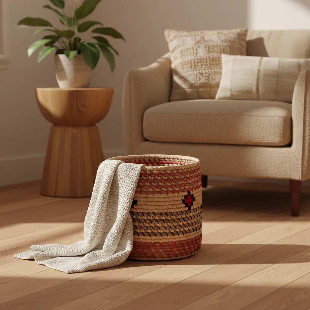 Sabai Grass Multipurpose Basket With Lid