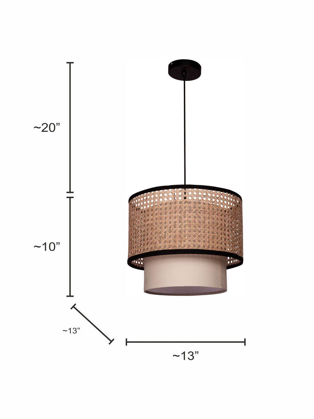 Contemporary Single Ceiling Light lamp With Concentric Drum Shades
