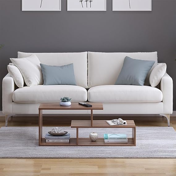 Coffee Table for Living Room with Storage Shelf - Acura
