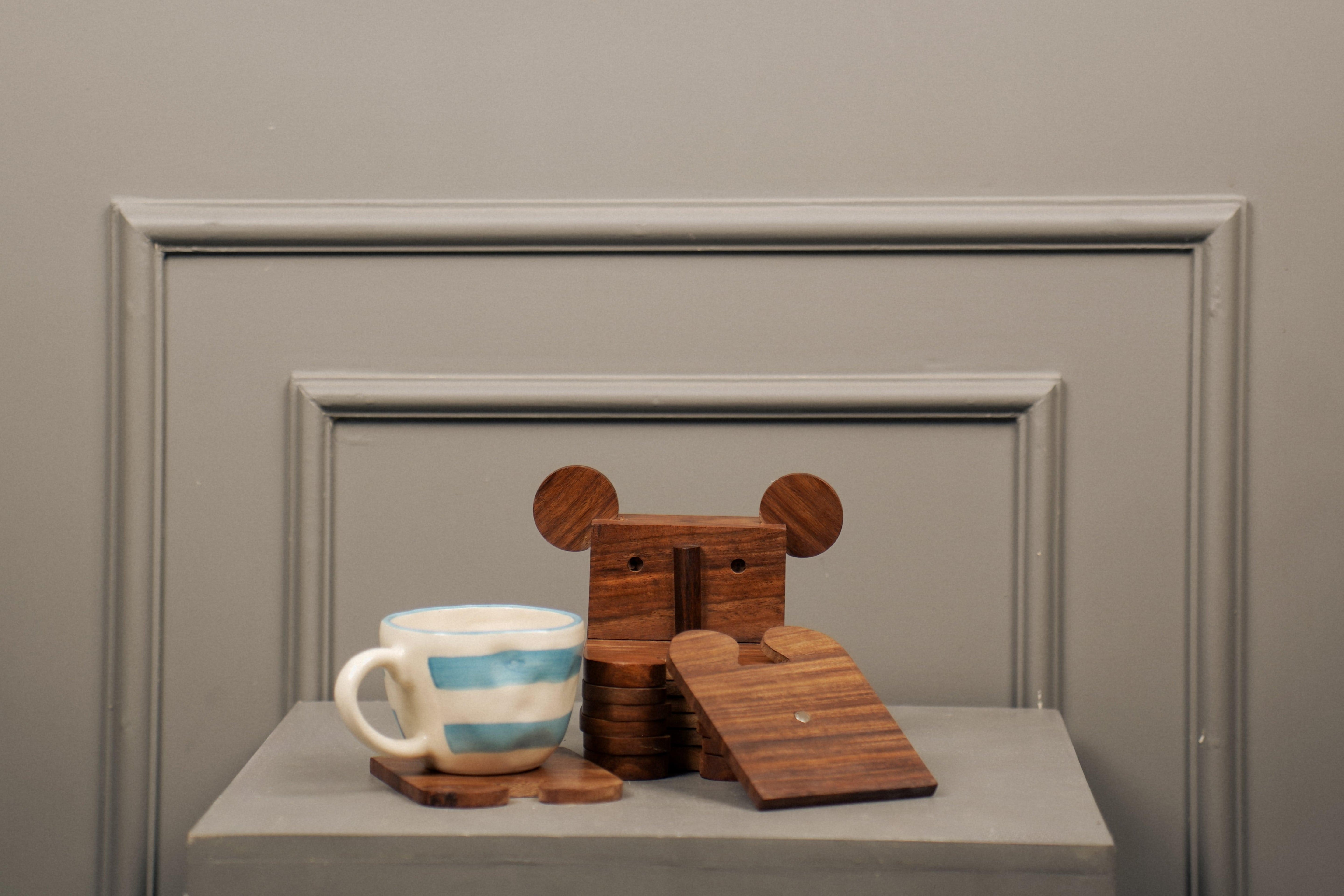 Handcrafted Wooden Koala Coaster ( Set of 6)