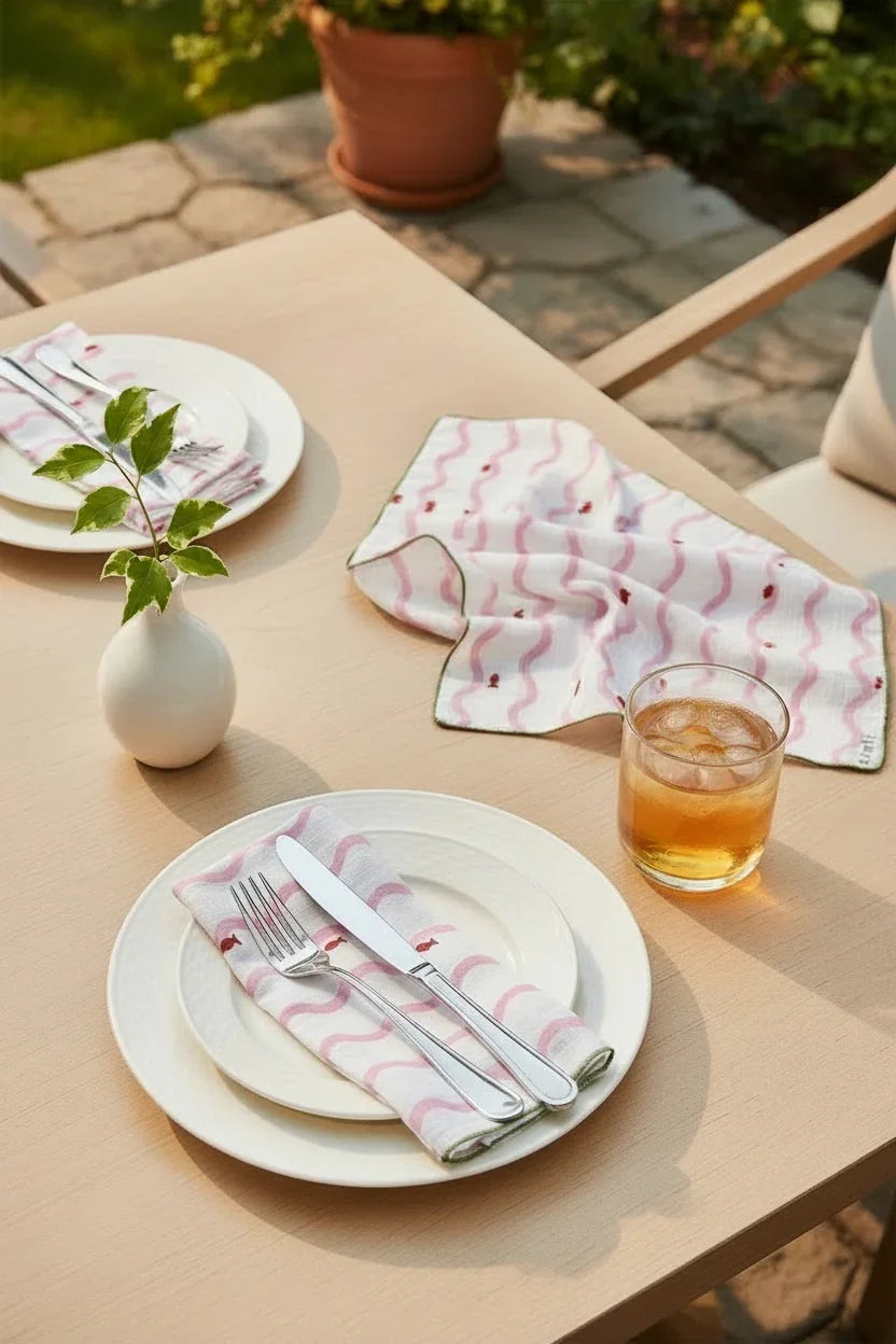Dab Dab Fish | Napkin | Slub Cotton