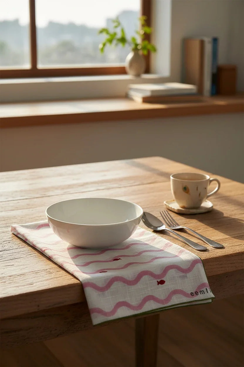 Dab Dab Fish | Napkin | Slub Cotton