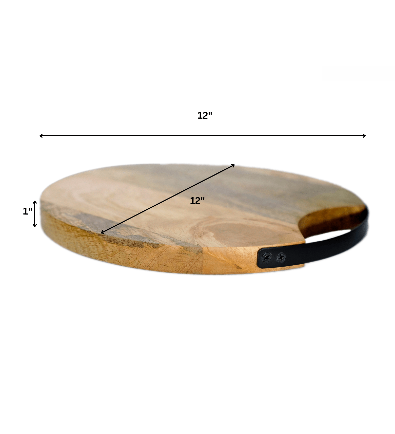 Round Mango Wood Chopping Board – Multipurpose Knife-Friendly Cutting and Serving Board