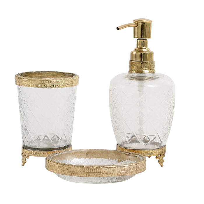 Starlight Crystal Cut Bathroom Set